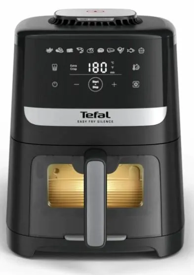 Мультипіч Tefal Easy Fry Silence Vision, 1670Вт, чаша-5л, сенсорне керув., 10 програм, з віконцем, пластик, чорний