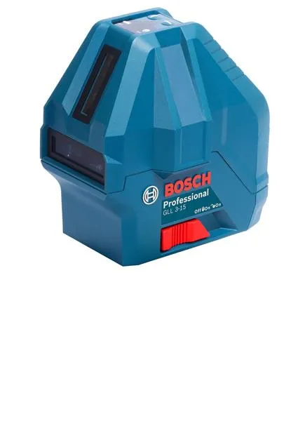 Нивелир лазерный BOSCH GLL 3-15X, до 15м, ±0.2мм/м, 3 луча + 1 точка отвеса