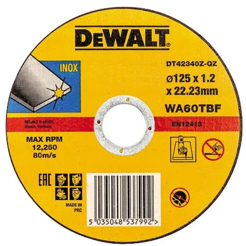 Диск отрезной по металлу DeWalt INOX 125х1.2х22.23мм