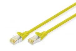 Патч-корд DIGITUS CAT 6a S-FTP, 1м, AWG 26/7, Cu, LSZH, жовтий фото