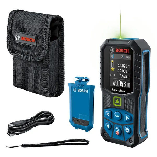Дальномер лазерный Bosch GLM 50-27 CG, аккумуляторный 3.7V, 0.05-50м, ±1.5мм, IP65, 0.17кг