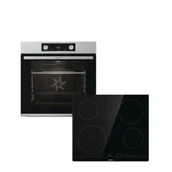 Комплект Gorenje (духовка + поверхность стеклокерамич. BO6737E02X - нерж. + ECT41SC - чорна), 738881 фото