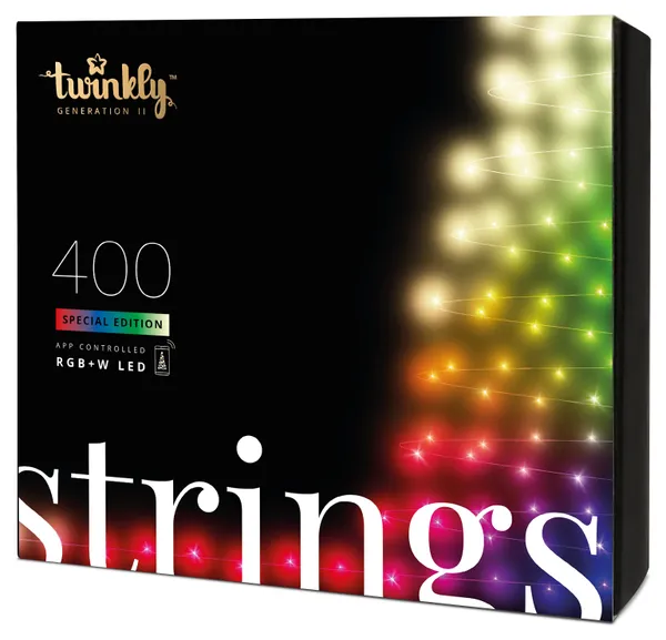 Купить Гирлянда Smart LED Twinkly Strings RGBW 400 IP44 32м черный кабель