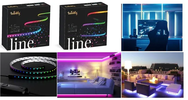 Лента Smart LED Twinkly Line RGB 100 IP20 1.5м черный кабель