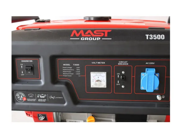 Генератор бензиновий Mast Group Т3500, 2.5 / 2.8 кВт фото №6