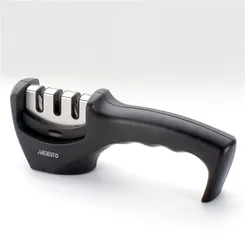 Точилка для ножей ARDESTO Gemini, 20.5x5.5x7.5см, вольфрамовый сплав, пластик, черный фото