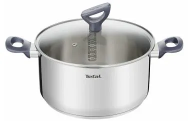 Кастрюля Tefal Daily Cook с крышкой, 24см, нержавеющая сталь, алюминий, бакелит
