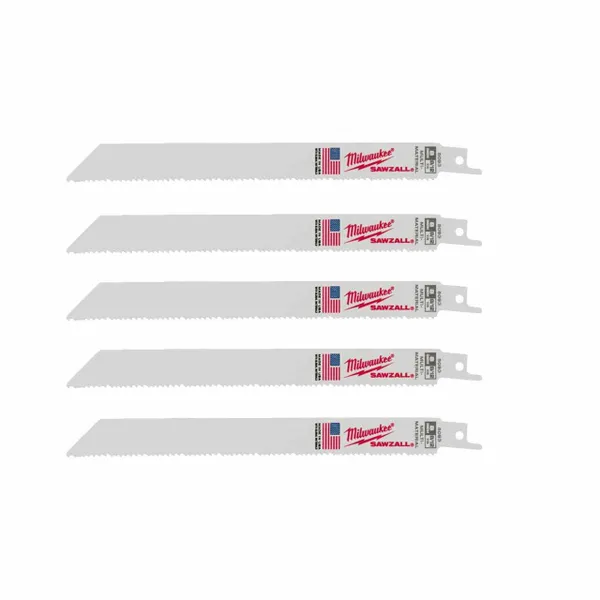 Полотно для шабельних пил THIN KERF MILWAUKEE, 200х3,1/2,1мм, (5шт), (універсальне)