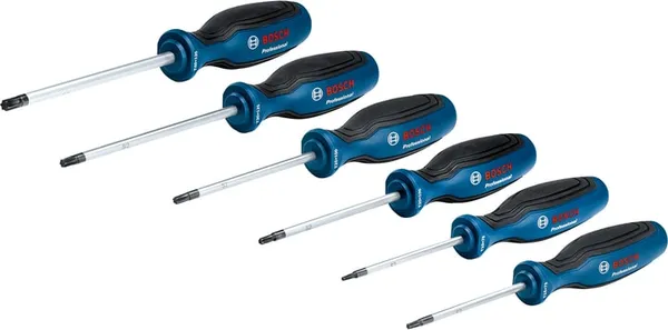 Замовити Викрутка Bosch Professional Torx T10х75, T15х75, T20x100, T25x100, T30x125, T40x125мм набір 6шт з доставкою