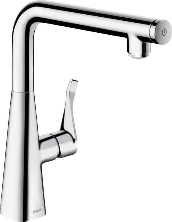 Смеситель для кухни Hansgrohe Metris Select, дл.излива - 208мм, поворотный, рычаг + кнопка, хром