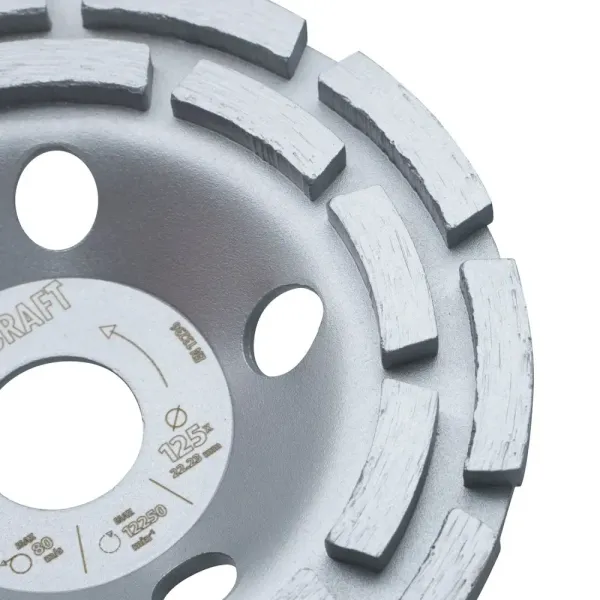 Шлифовальный круг по бетону 125×5.0×22.23 мм, двухрядный Procraft WR125 купить в Украине