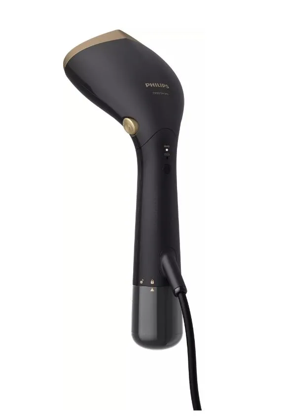 Отпариватель PHILIPS компактный, 1500Вт, 100 и 200мл, постоянный пар - 28гр, керам. подошва, черный