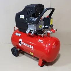 Поршневой компрессор 260 л/мин, 50 л Hammer HM-143 масляный прямоприводной фото