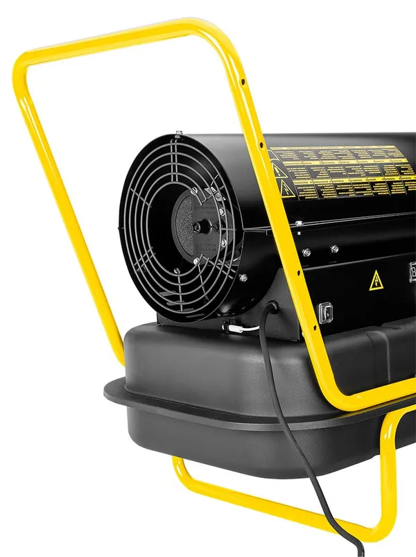 Купить Тепловая пушка дизельная Neo Tools, прямого нагрева, 20кВт, 200м2, 600м3/ч, колеса, черный, 21.30кг со скидкой