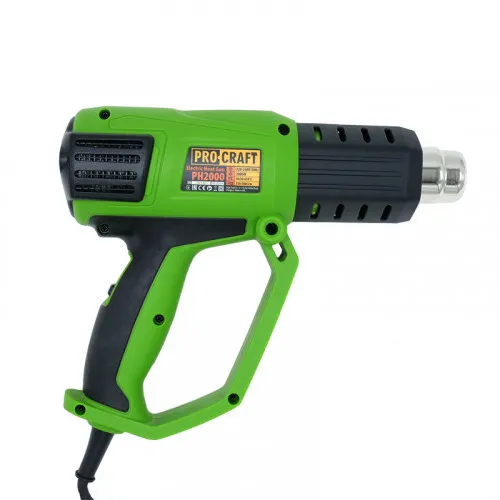 Будівельний фен 2 кВт, LSD дисплей Procraft PH-2000 (термопістолет) ціна в Україні