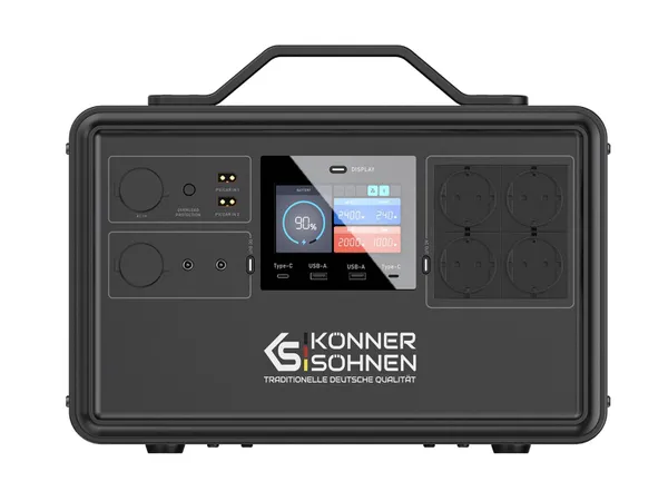 Портативная электростанция Konner&Sohnen KS 2400PS, 2400Вт, 2240Вт·год, LifePo4, Bluetooth, 25.9кг