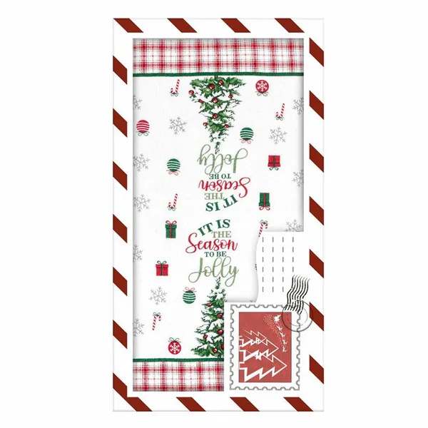 Подарочный набор полотенечек в коробке ARDESTO Christmas Tree 38х63см, 2шт, 100% хлопок, зеленый