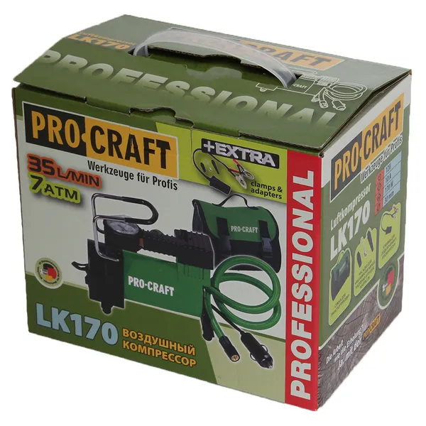 Компрессор автомобильный 7 атм, 120 Вт Procraft LK170 для колес R13, R14, R15 заказать