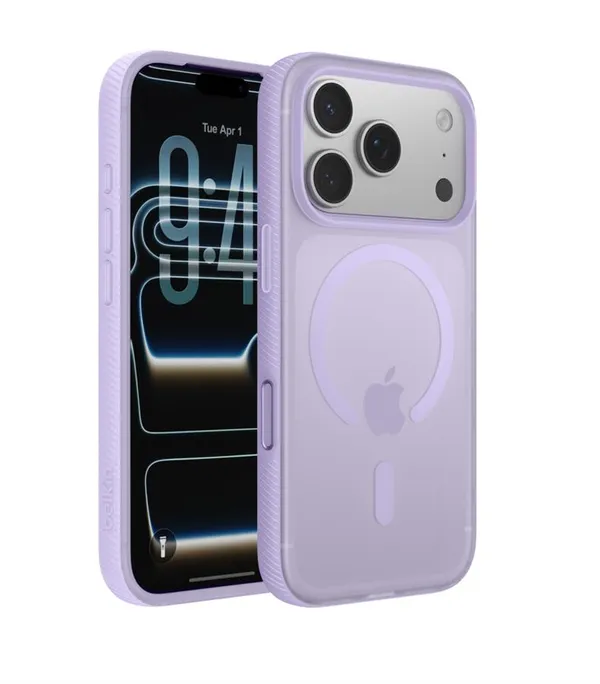 Чехол Belkin для iPhone 17 Pro, Magnetic Protective Grip, Lavender