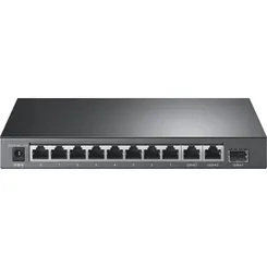 Коммутатор TP-LINK TL-SL1311P 8x1FE (8xPoE), 2xGE, 1xSFP, 65Вт, Неуправляемый фото