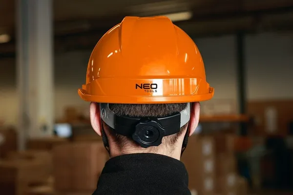 Каска защитная Neo Tools, пластик ABS, пряжка для регулировки, оранжевый. купить онлайн