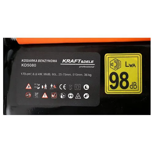 Газонокосилка бензиновая самоходная (6.6 кВт, 51 см) с функцией мульчирования Kraft&Dele KD5080 с доставкой