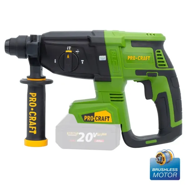 Безщітковий перфоратор акумуляторний SDS-Plus, 2.6 Дж Procraft PHA40 (без АКБ та ЗП) ціна в Україні