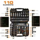 Набор инструментов Neo Tools, набор торцевых головок, 110 шт, 1/2", 1/4", CrV, кейс фото №2