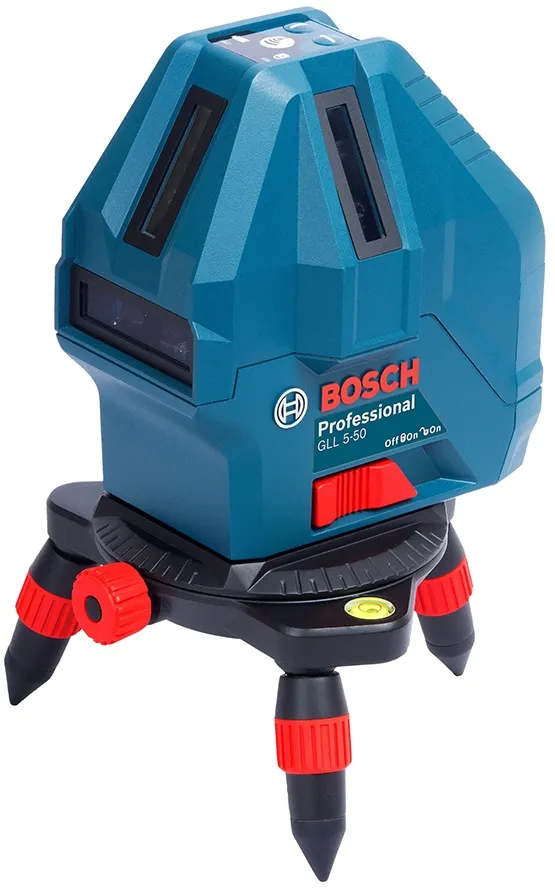 Нiвелiр лазерний BOSCH GLL 5-50X, до 50м, , ±0.2мм/м, 3 проміня, сумка, перехiдник до штативу ціна в Україні