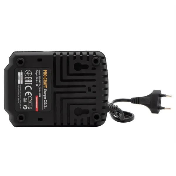 Купить Комплект аккумулятор 20 В, 2 А/ч, 2 шт и зарядное устройство Procraft PBC-set1 со скидкой