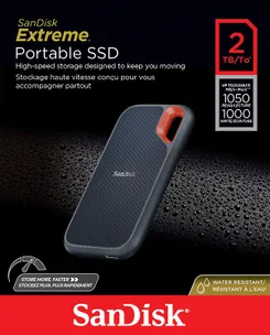 Портативний SSD SanDisk 2TB USB 3.1 Gen 2 Type-C SanDisk E61 R1050/W1000MB/s IP55 фото