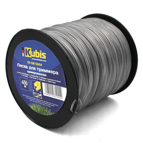 Жилка для тримера 2.4 мм 450 м армована зірка бухта Kubis 01-08-1244