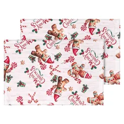 Набор салфеток серв. ARDESTO Christmas Gingerbread 30х45см, 2шт, 100% полиэстер, красный фото