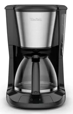 Кофеварка Tefal капельная Subito 1.25л, молотый, черно-серебристый фото