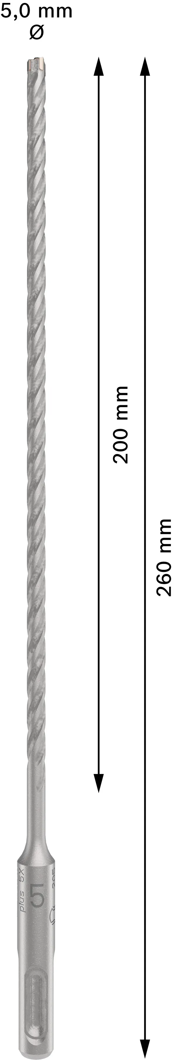 Бур по бетону Bosch Professional SDS-Plus-5X, 5x200x260мм ціна в Україні