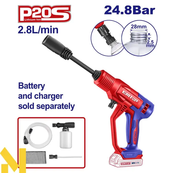 Мінімийка акумуляторна EMTOP ELPW2036 (без АКБ та ЗП)