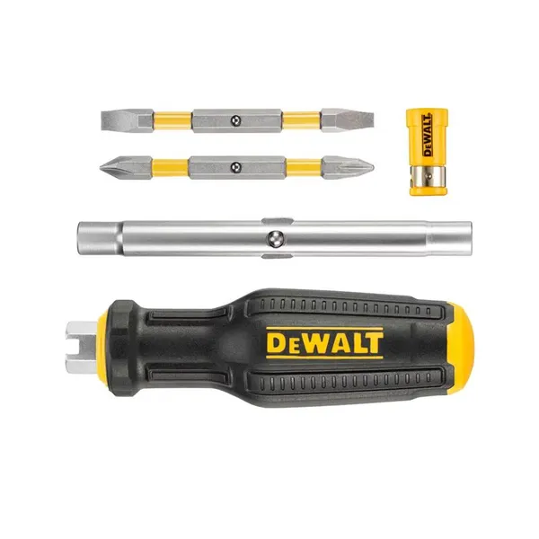 Викрутки DeWALT FULL FIT 6 Way, з бітами 2 шт, руків'я двокомпонентне, 75мм шт, SL, PH