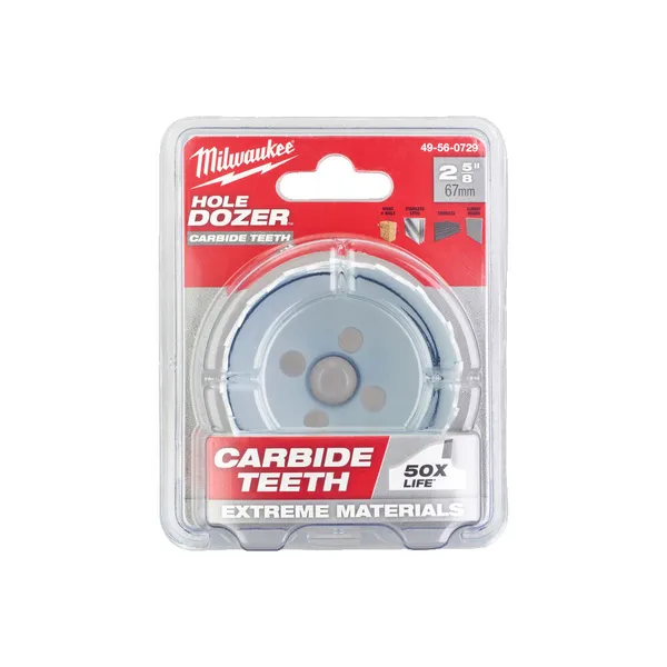 Коронка Bi-Metal Carbide MILWAUKEE, діаметр 65мм ціна в Україні