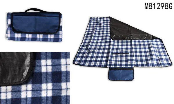 Плед ARDESTO Picnic 130х170см, 100% полиэстер, клетка синий