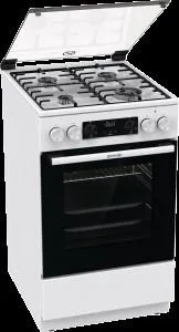 Плита Gorenje комби, 70л, 50x60см, дисплей, IconLed,эмалированные, белый