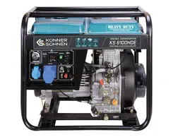 Генератор дизельный Konner&Sohnen KS 6100HDE (EURO V), 230В, 5.5/5.0кВт, электростарт, предстартовый пподогрев, 107кг. фото