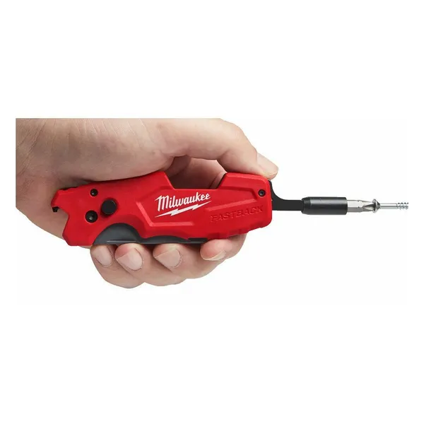 Нож строительный трапецевидный складной Milwaukee Fastback, 18мм, держатель для бит 1/4", корпус комбинированный купить в Украине