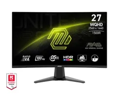 Монітор MSI 27" MAG 27CQ6F 2xHDMI, DP, Audio, VA, 2560x1440, 180Hz, 0.5ms, sRGB 105%, CURVED, AdaptiveSync фото