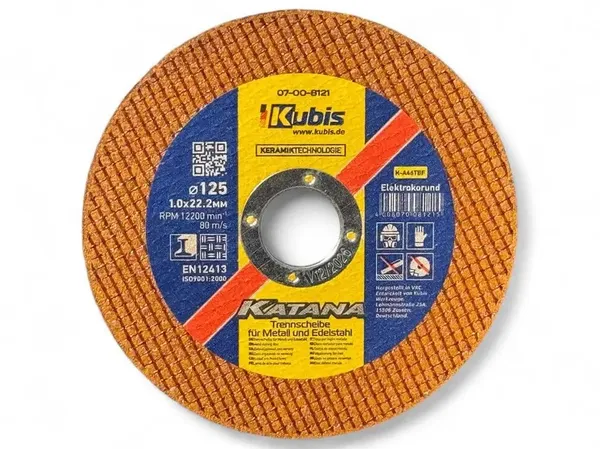 Диск отрезной по металлу и нерж. стали Kubis Katana 125*1,0*22 1 шт.