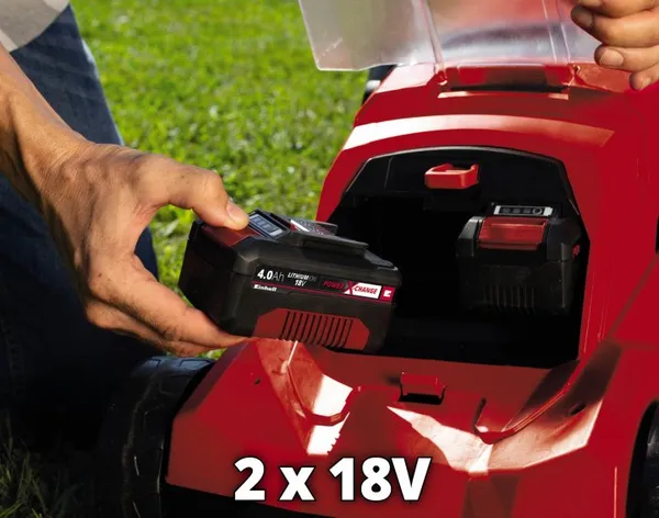 Газонокосилка аккумуляторная Einhell PXC GE-CM 36/37 Li 36В(18+18) 37см 45л 25-75мм 14.3кг (без АКБ и ЗУ) с доставкой