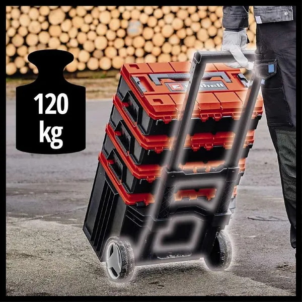 Модульна система для інструменту Einhell E-Case Tower, на коліщатках, 3 ящики модуля, 64.5х48х42.5см купити онлайн