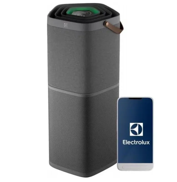 Очищувач повітря Electrolux, 145м2, 700м3/год, дисплей, 5-и шаровий HEPA фільтр, Wi-Fi, 9 режимів, сірий