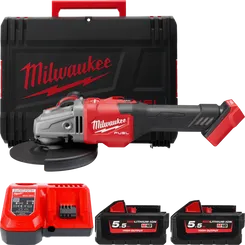 Шліфмашина кутова акумуляторна MILWAUKEE, M18 FHSAG125XB-552X, діаметр 125 мм (+ заряд.пристрій, 2 а фото