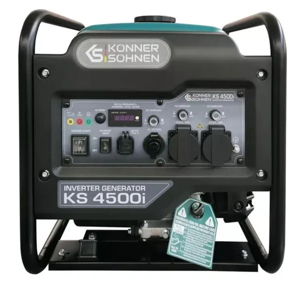 Генератор бензиновый инверторный Konner&Sohnen KS 4500i, 230В, 4.5кВт, ручной стартер, 33кг