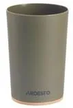 Стакан для зубных щеток ARDESTO Minimalism 7.8x11.3см, полипропилен, бамбук, зеленый темный
